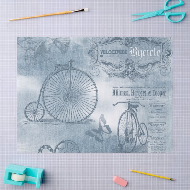 Denim Steampunk Tissue Paper (Craft)