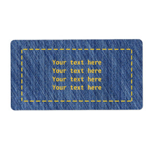 Denim Stitch Jean Party Address Labels Stickers