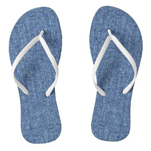DENIM TEXTURE BLUE STYLE PATTERN THONGS