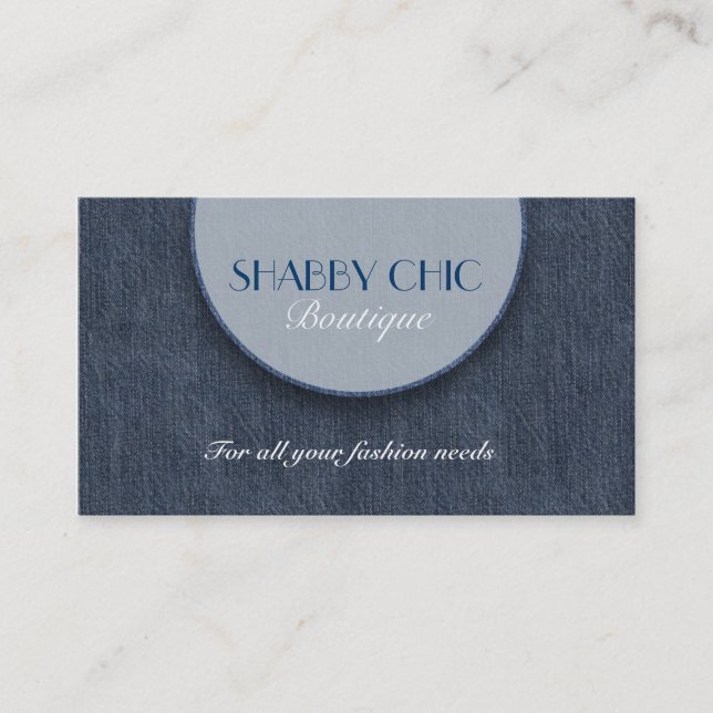Denim Texture Business Card (Front)
