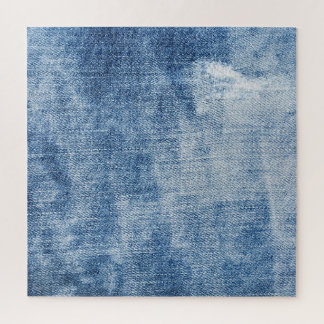 Denim Texture: Rugged Holes. Jigsaw Puzzle
