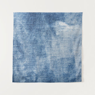 Denim Texture: Rugged Holes. Tapestry
