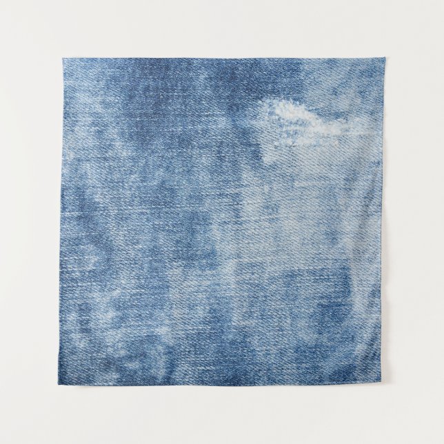 Denim Texture: Rugged Holes. Tapestry (Front)