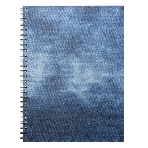Denim Texture: Worn Fabric Background Notebook