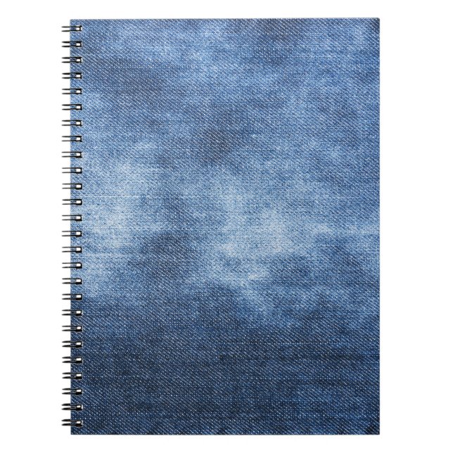 Denim Texture: Worn Fabric Background Notebook (Front)
