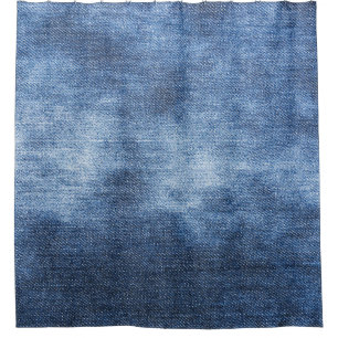 Denim Texture: Worn Fabric Background Shower Curtain