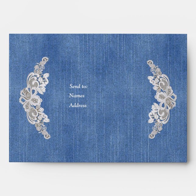 Denim Textured with Lace Envelope (Front)