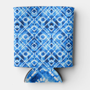 Denim Tie Dye Texture: Modern Elegance. Can Cooler