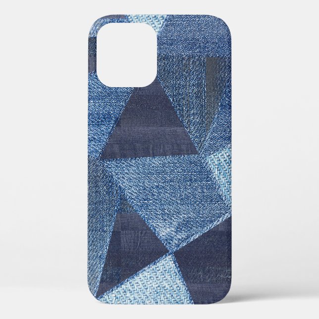Denim Urban: Distressed Striped Patchwork. Case-Mate iPhone Case (Back)