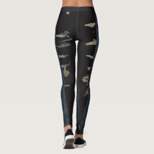 Denims leggings print