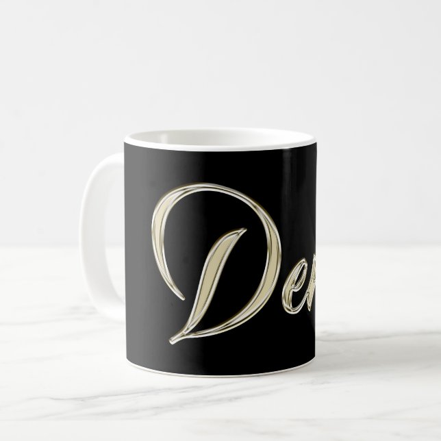 Denis name whitegold Tasse Teetasse Kaffetasse Coffee Mug (Front Left)