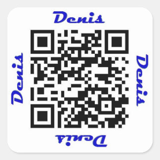 Denis QR Code Personalised NAME Sticker