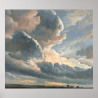 Denis' Study of Clouds with a Sunset near Rome