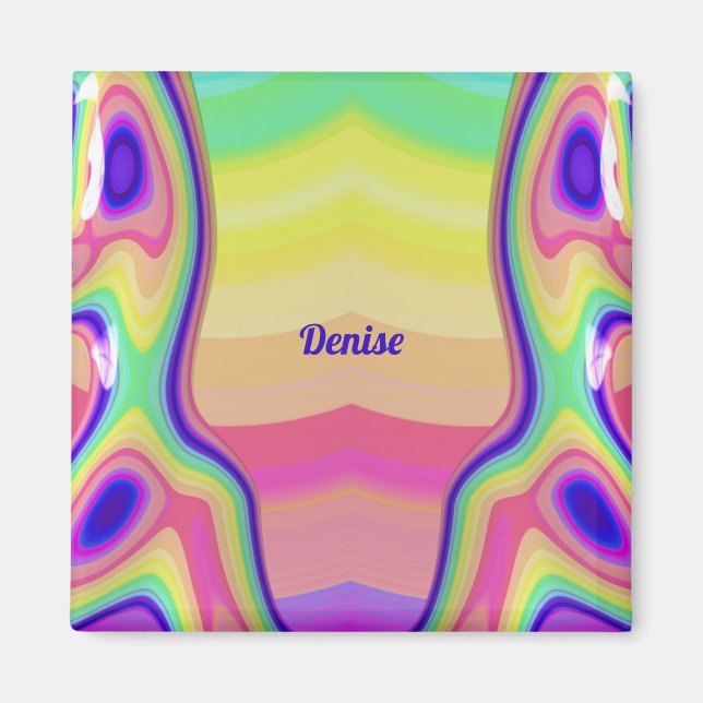 DENISE ~ Abstract Pattern ~ Multicoloured ~ Magnet (Front)