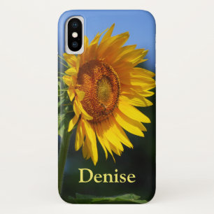 Denise, Big Sunflower (Personalise to any name) iPhone X Case