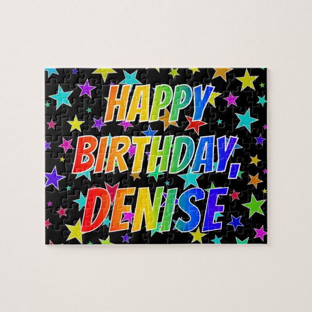 "DENISE" First Name, Fun "HAPPY BIRTHDAY" Jigsaw Puzzle (Horizontal)