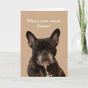 Denise French Bulldog Shakespeare Happy Birthday Card