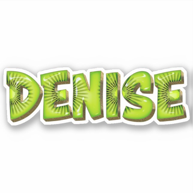 Denise Name Kiwi Design Decal Sticker (Front)