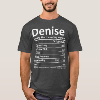 DENISE Nutrition Personalised Name Funny Gift T-Shirt
