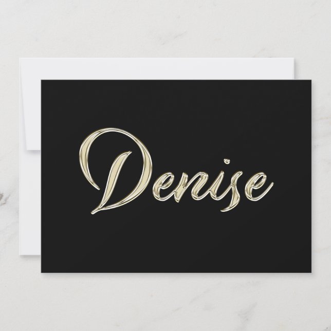 Denise white gold Handwriting Card (Front)