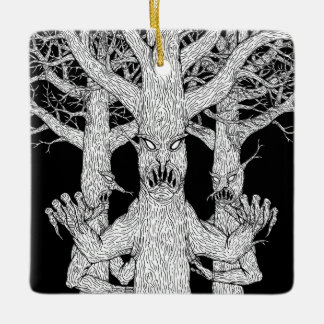 Denizens of the Diabolic Wood Weird Horror Art Ceramic Ornament