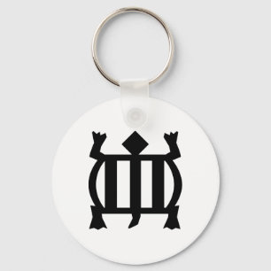 Denkyem   Symbol for Adaptability and Cleverness Key Ring