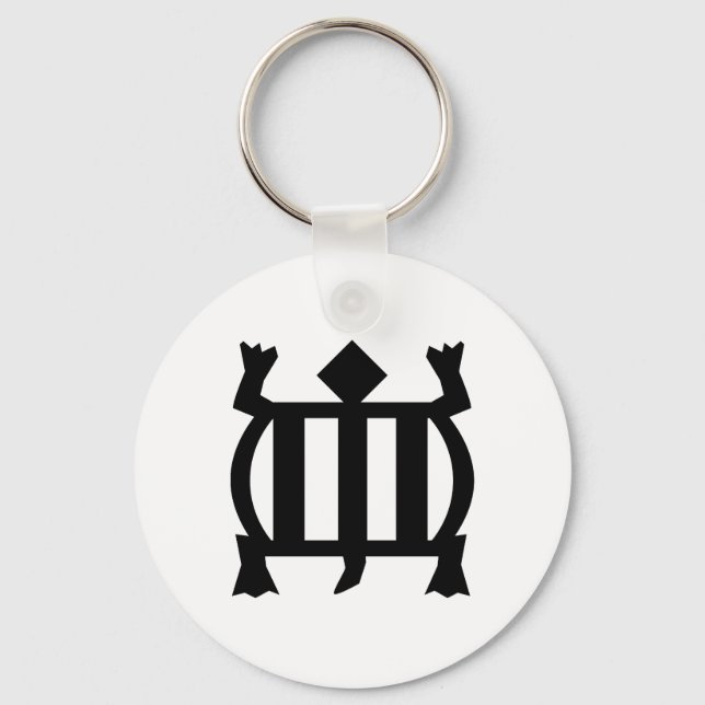 Denkyem | Symbol for Adaptability and Cleverness Key Ring (Front)