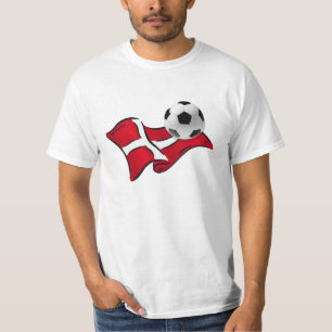 Denmark 2010 soccer football flag and ball T-Shirt