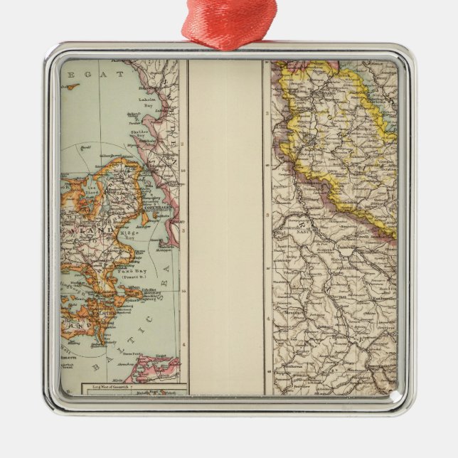 Denmark, Alsace Lorraine, Palatinate Metal Tree Decoration (Front)