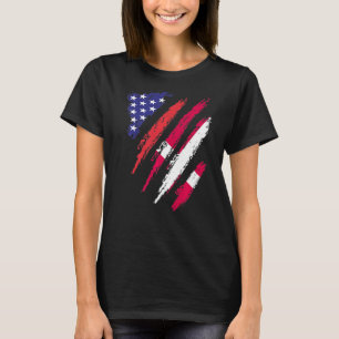 Denmark American Grown Flag USA Patriot Heritage M T-Shirt