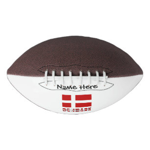 Denmark and Danish Flag Personalised  Football