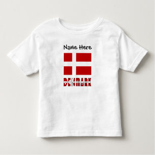 Denmark and Danish Flag Personalised  Toddler T-sh Toddler T-Shirt