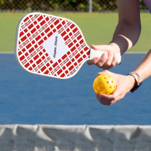 Denmark and Danish Flag Tiled with Your Name Pickleball Paddle