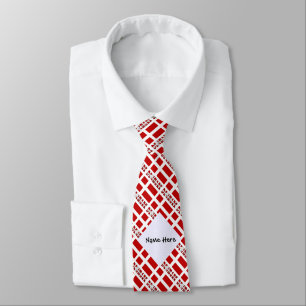 Denmark and Danish Flag Tiled with Your Name Tie