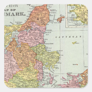 Denmark and Iceland Square Sticker