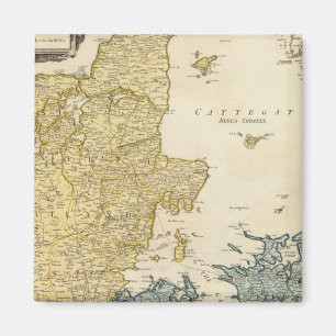 Denmark Atlas Map Magnet