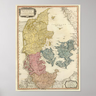 Denmark Atlas Map Poster
