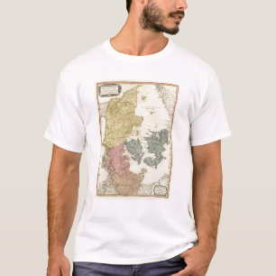 Denmark Atlas Map T-Shirt
