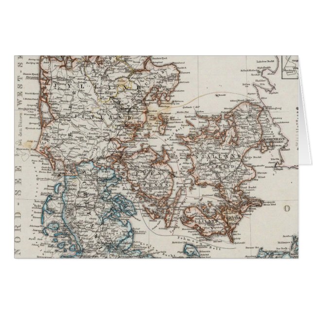 Denmark Atlas Map with 5 inset maps (Front Horizontal)
