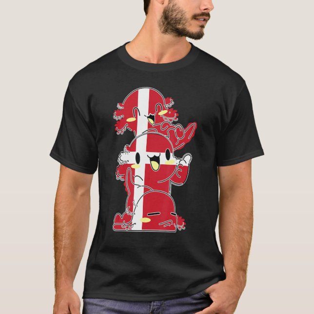 Denmark Axolotls Dennish Denmark T-Shirt (Front)