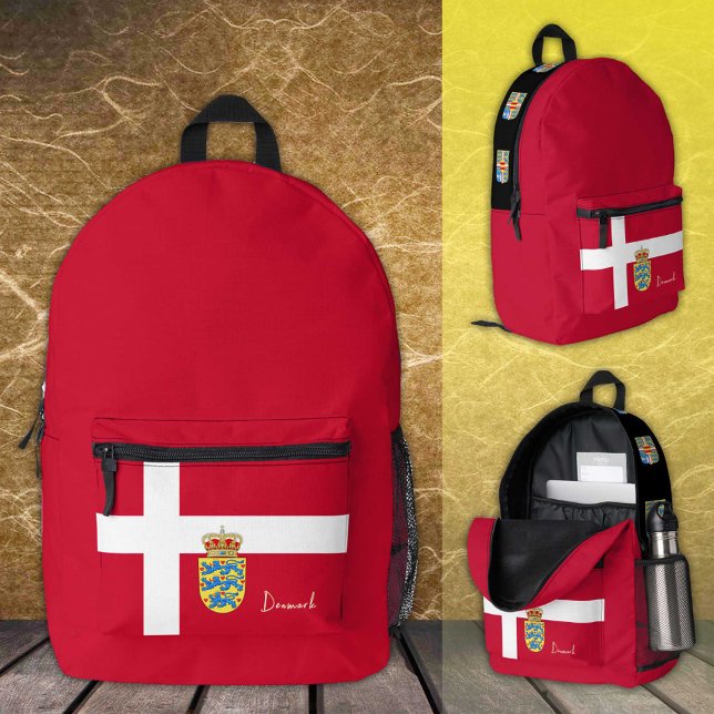 Denmark, backpack, Danish Flag / patriotic Printed Backpack (Creator Uploaded)