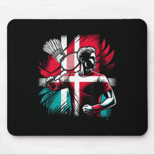 Denmark Badminton Player Proud Patriot Athlete Mouse Pad