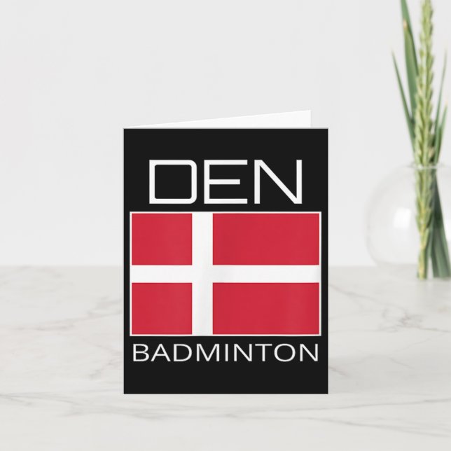 Denmark Badminton Team Danish Athlete Den Flag Pri Card (Front)