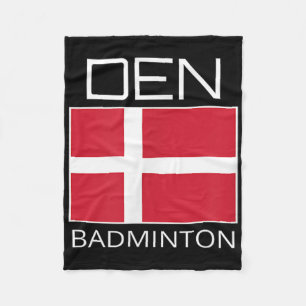 Denmark Badminton Team Danish Athlete Den Flag Pri Fleece Blanket