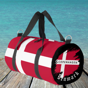 Denmark Bag, Copenhagen, travel, Danish Flag Duffle Bag