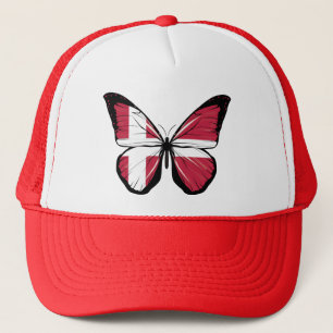 Denmark Butterfly Flag Trucker Hat