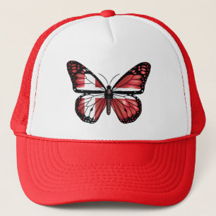 Denmark butterfly monarch flag trucker hat