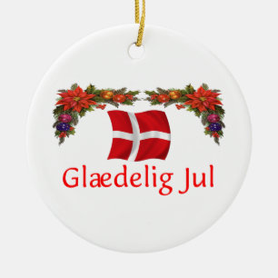 Denmark Christmas Ceramic Tree Decoration