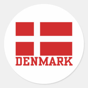 Denmark Classic Round Sticker
