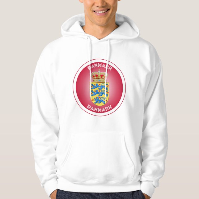 Denmark Coat of Arms Circle Shape  Hoodie (Front)